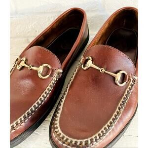 Allen Edmonds Maxfield Bit Loafers Mens 10.5 M Brown Leather Slip On Dress Shoes